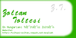 zoltan toltesi business card